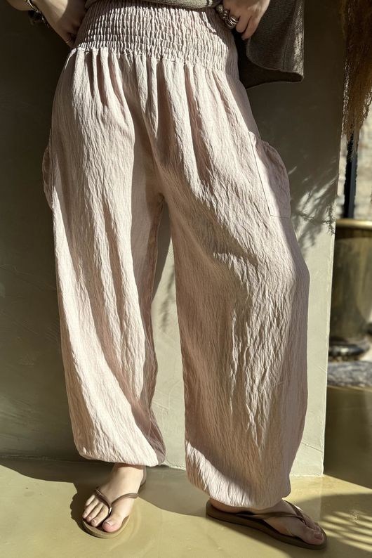 Basso Shirring Balloon Pant Blush